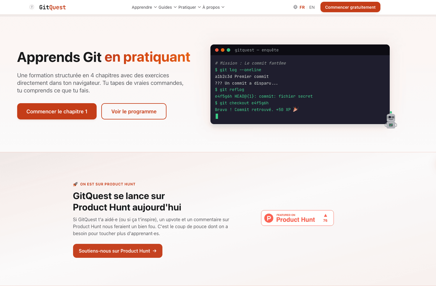 Aperçu de GitQuest